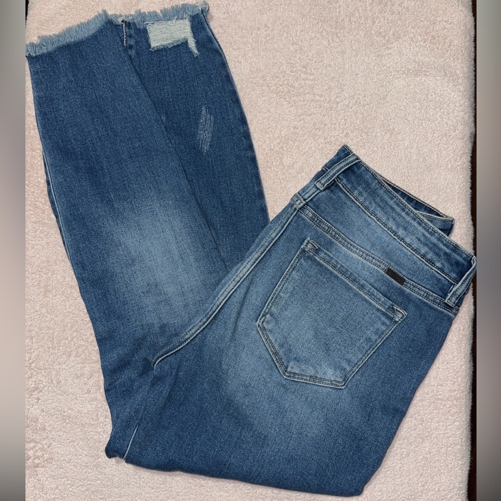 KanCan Blue Skinny Jeans with Faded Wash